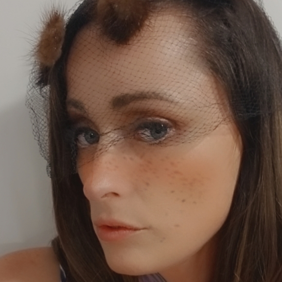 1930s-40s mink mourning veil - Picture 3 of 4